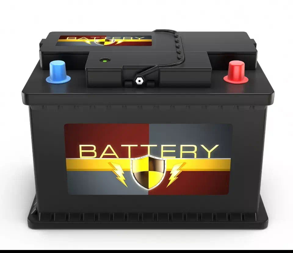 akumulator z napisem battery